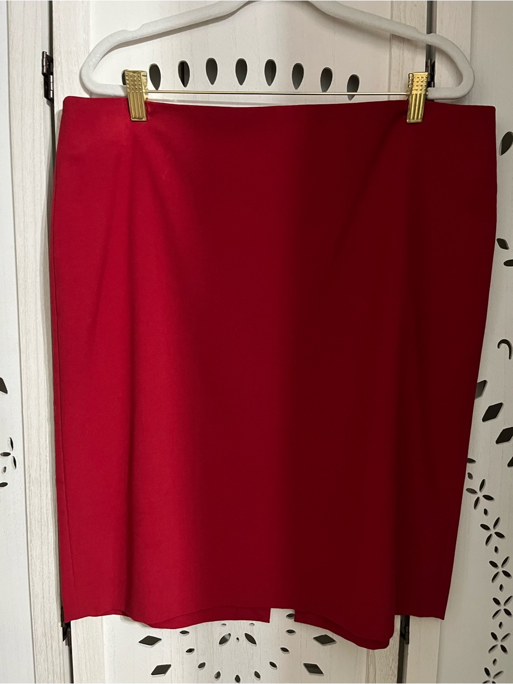 MODA International Red Pencil Skirt with Back Slit